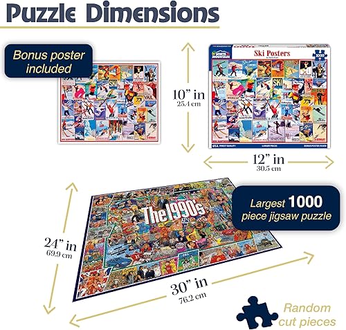 Miniatura 3 de White Mountain Puzzles - Pósteres de esquí - Rompecabezas de 1000 piezas