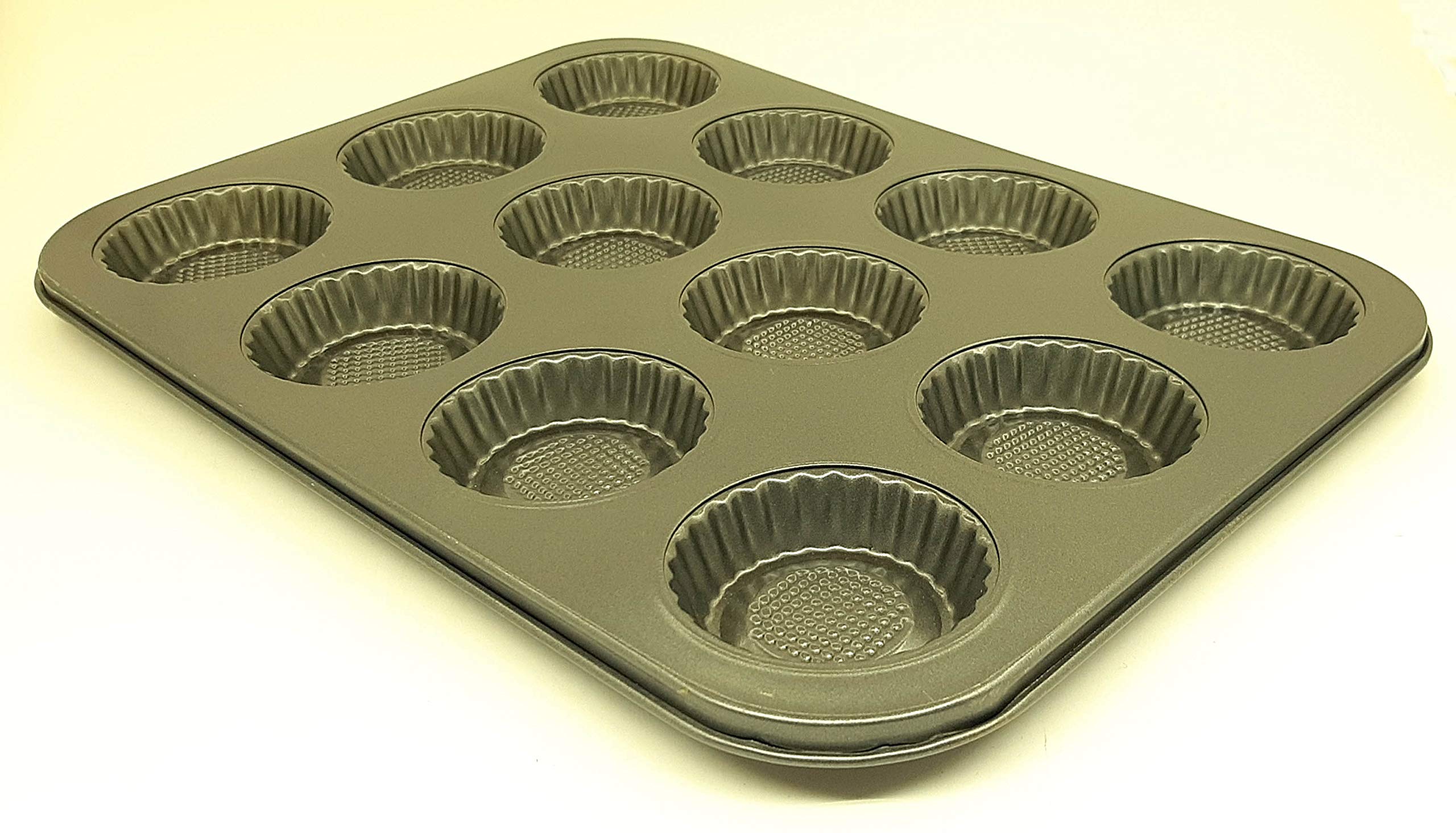 Lifestyle_UAE Non-Stick 12 Cup Muffin Tray, Fluted Cake Tray, Perforated Bottom