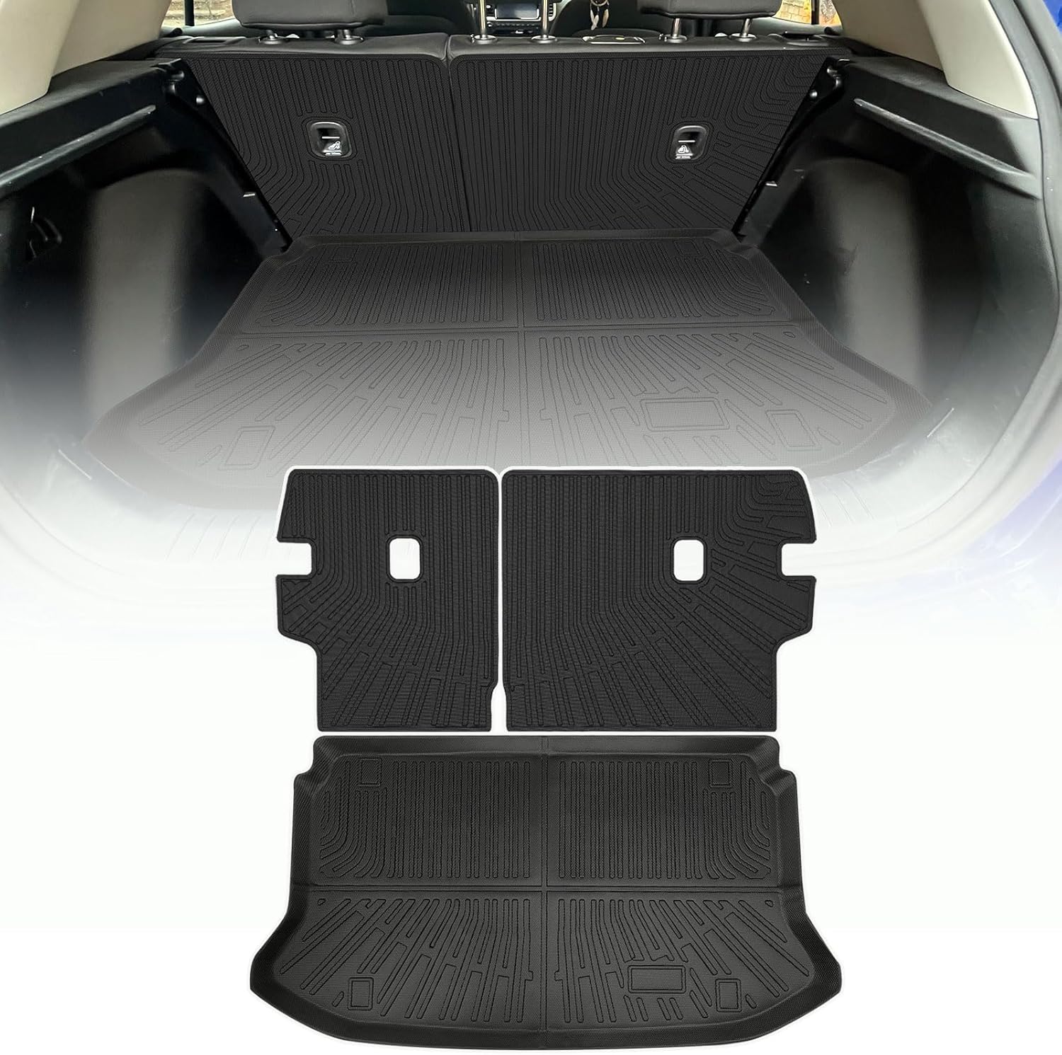 Cargo Liners Backrest Mat for Hyundai Palisade Accessories 2026 with Hook&Loop Rear Trunk Mat Rear Seat Back Cover Protector All Weather Anti-Slip Split Dog Liner