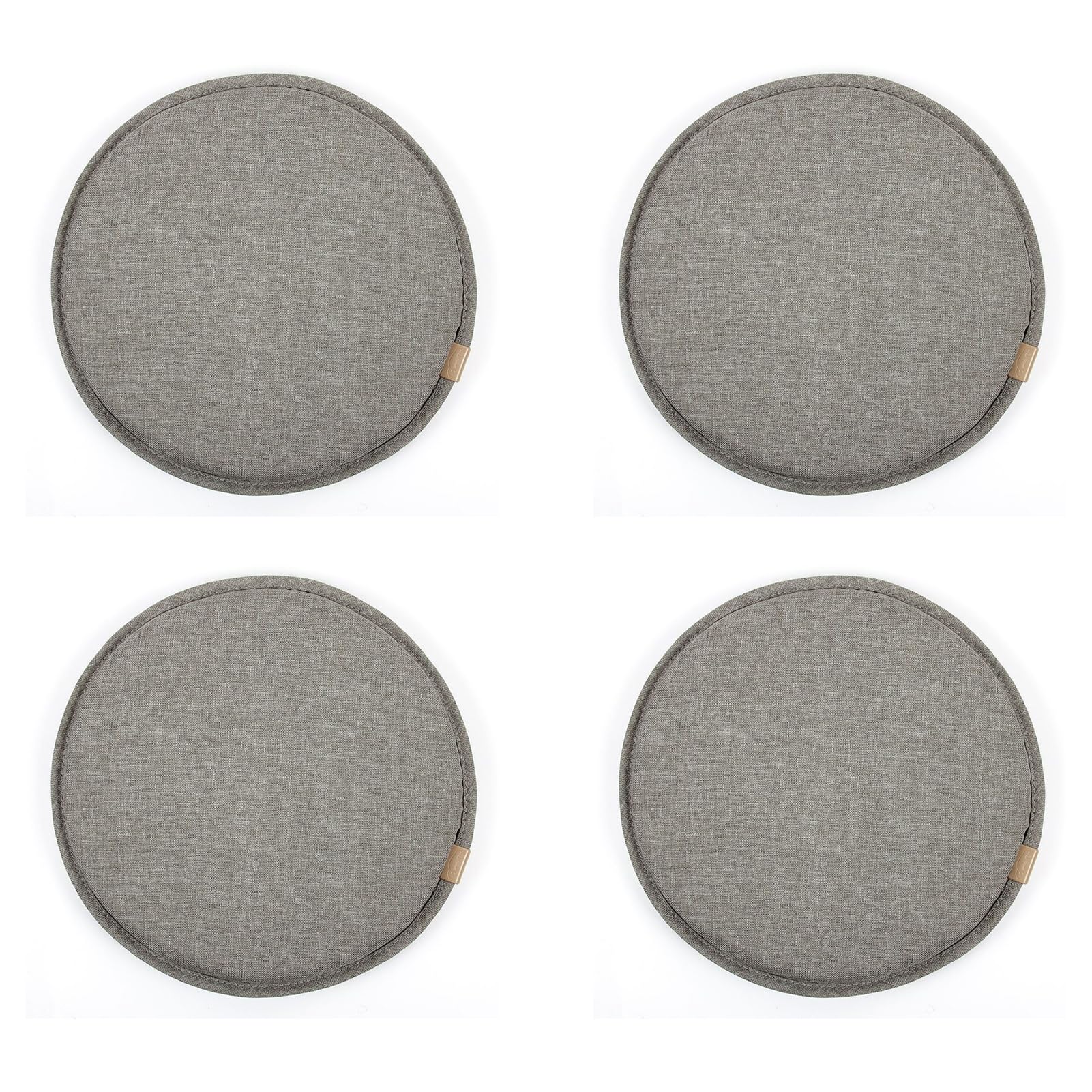 CZQGLYM Set of 4/6 Outdoor Seat Cushions with Ties Outdoor Chair Pads Round Seat Cushions Garden Patio Home Cushions Patio Furniture Cushion Cover (40CM(4PCS),Dark Gray)