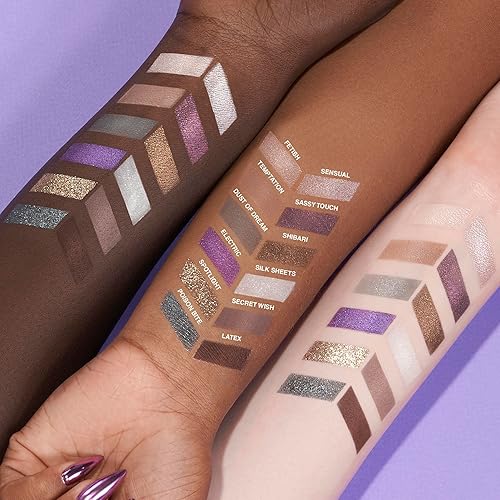 Miniatura 8 de SELESTIA BEAUTY Paleta de sombras de ojos de maquillaje Dark Fantasys - 12 tonos mezclables con acabados mate, brillante, satinado y purpurina -