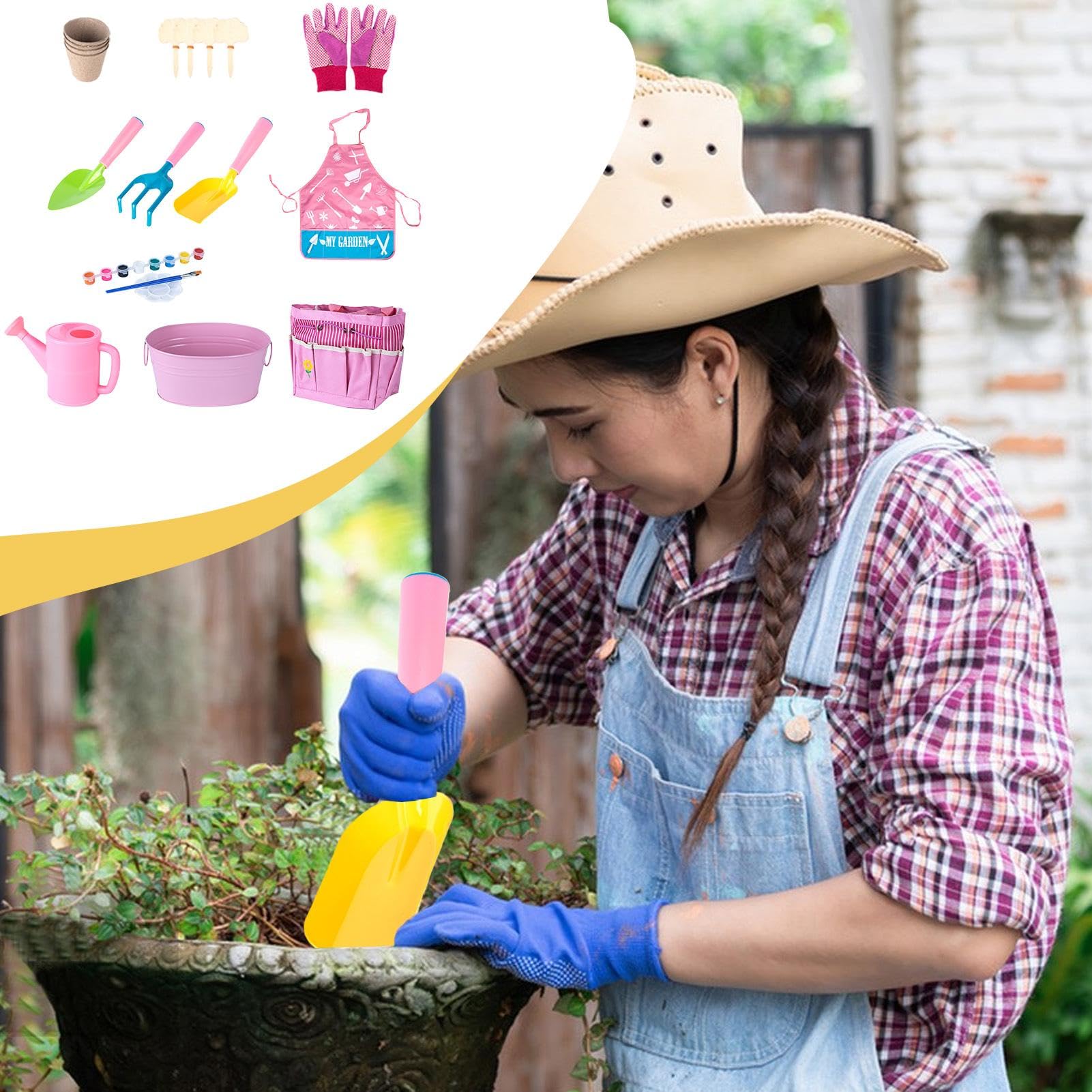 Juego de Jardinería, Juguete al Aire Libre para regadera, Pala, Herramientas RaGarden para Herramientas de jardinería para, Juguete al Aire Libre para 20X -