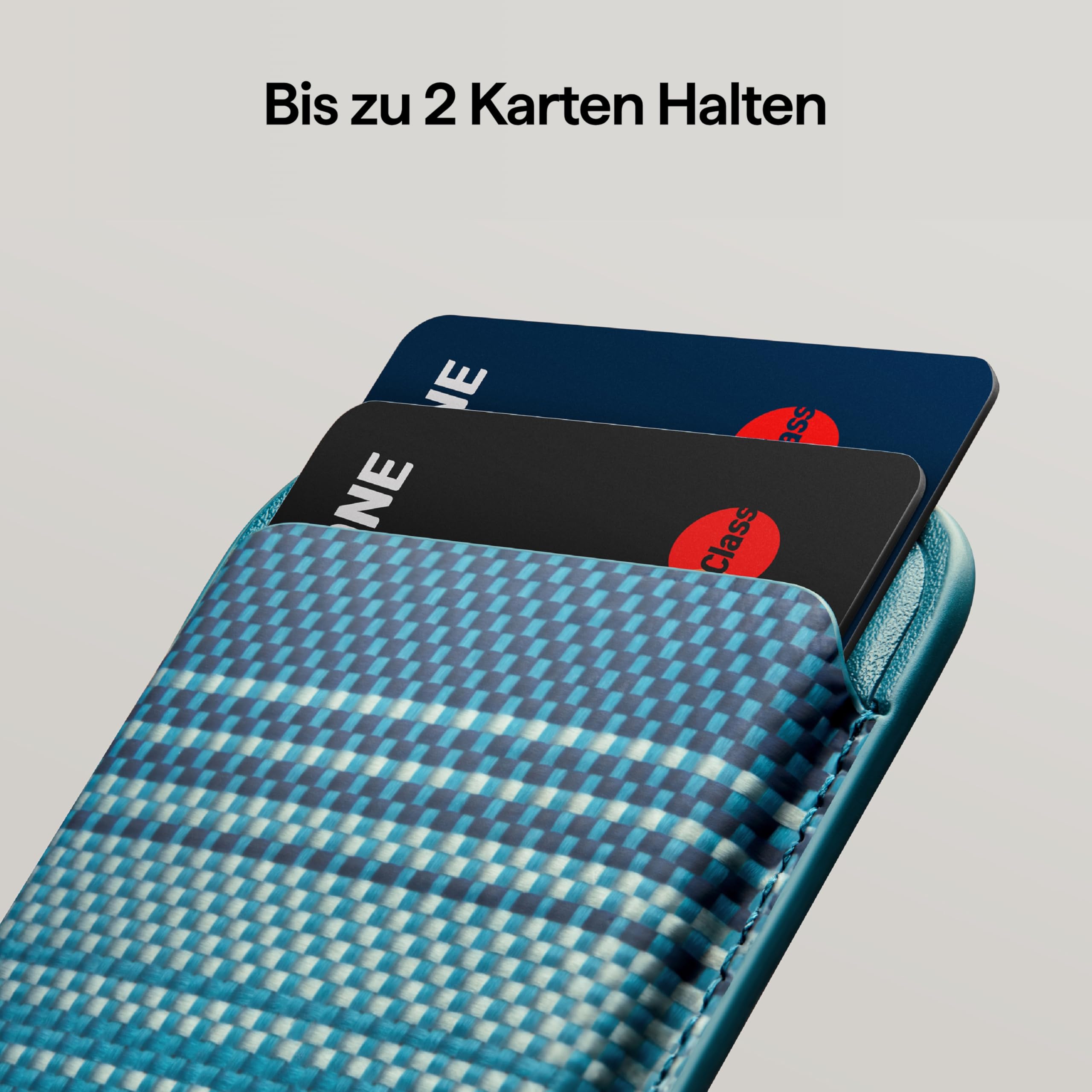 pitaka Magnetisches Handy Wallet aus Aramidfaser Magnetischer Geldbörse mit 2 Kartenhalter mit Magsafe Wallet Leichtes Geldbörse Kompatibel mit iPhone 17/16/15 Serien Mondaufgang