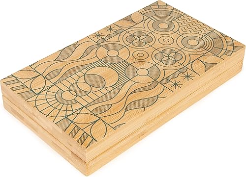 Miniatura 8 de Mindful Classics, juego de mesa Mancala hecho de bambú y plástico reciclado para el Día de la Tierra, productos ecológicos para adultos y niños a