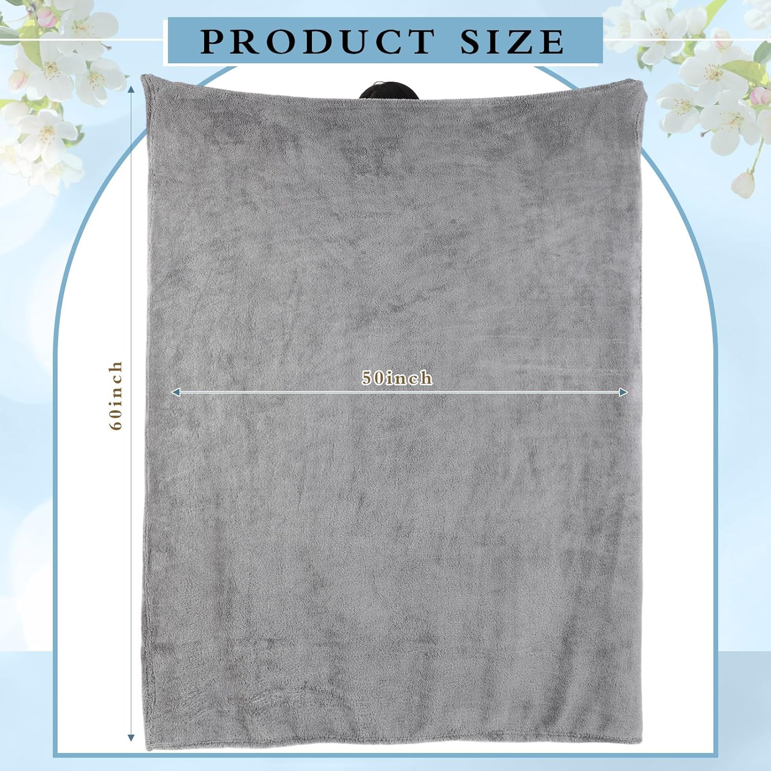 Tinideya 6 Pack Sherpa Fleece Throw Blankets Bulk 50"x 60" Soft Plush Wedding Throw Blankets for Couch Sofa Spa Sleepover Party Favor Supplies Travel Guest Room Home Decor (Gray) - Image 2