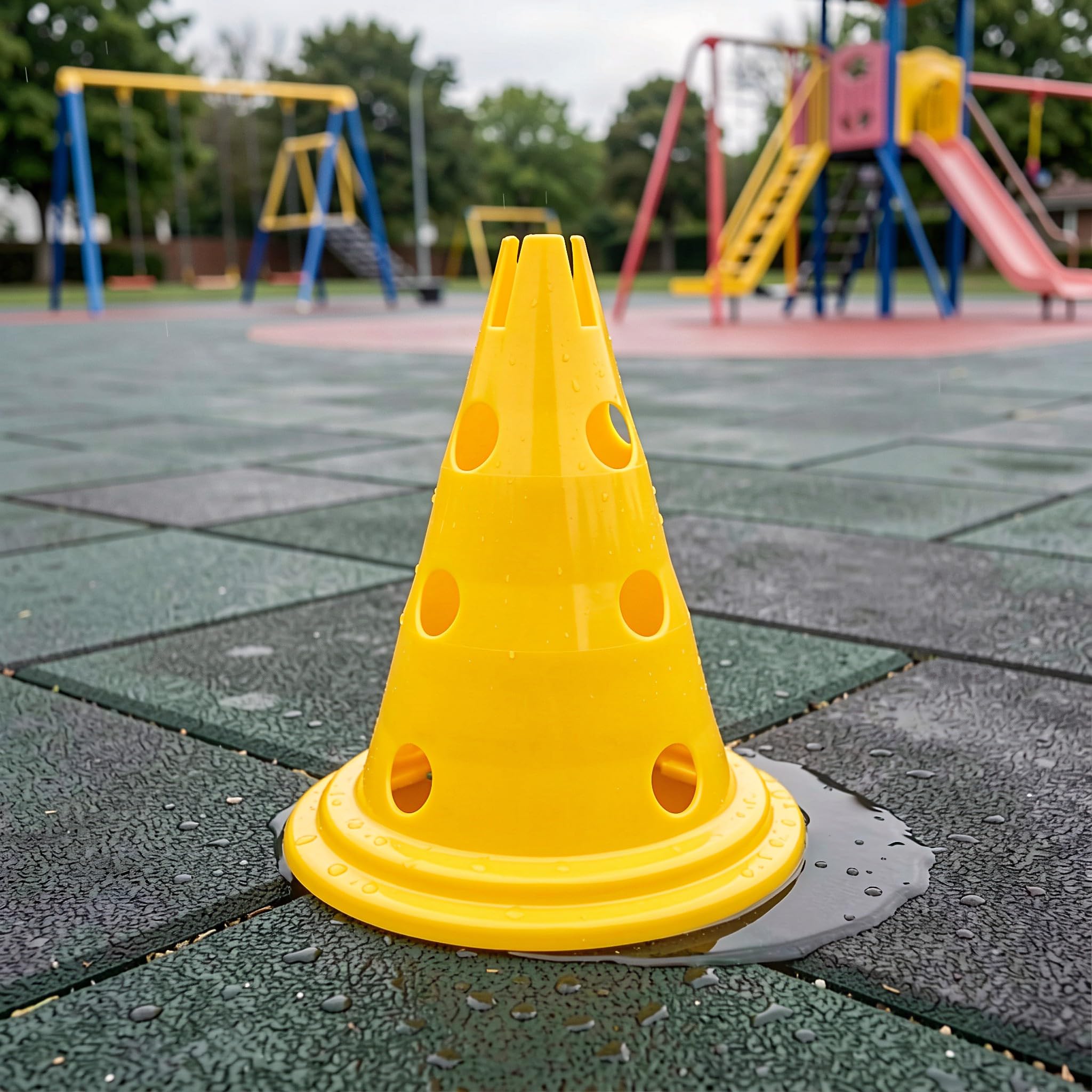 Toyvian 10 Coni da Calcio, Coni per agilità per Calcio, Football e Basket | Coni colorati da 12 pollici per allenamento sportivo, allenamento di squadra, esercizi di velocità e agilità, attrezzatura