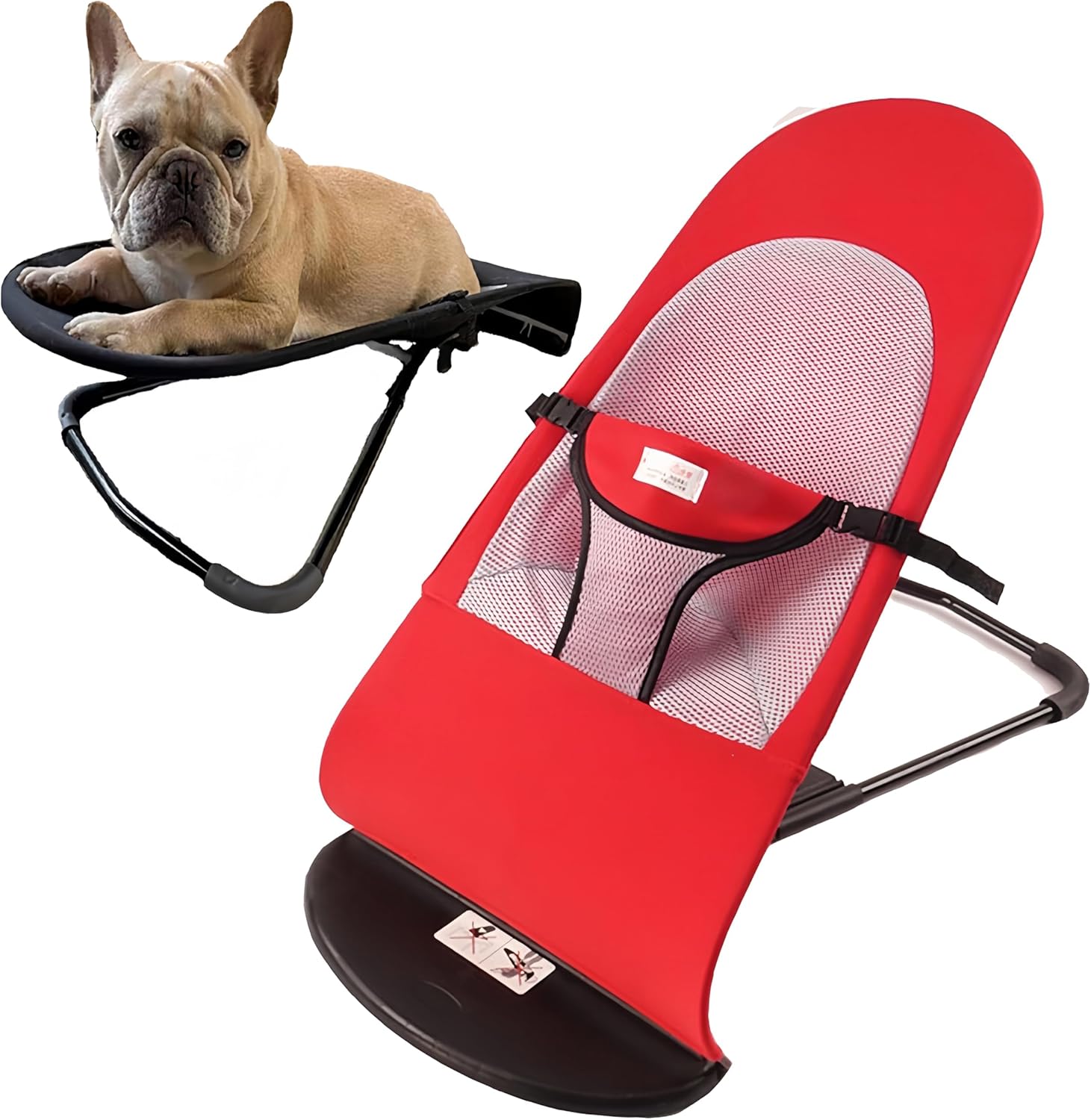 Portable Cat&Dog House| Spring Summer Dog Bed Cat Sofa Foldable Kennel| Rocking Bed,Pet Rocking Chair, Portable Foldable Pet Rocker Bed, Height Adjustable Pet Rocker Bed Dog Rocking Chair.,Red