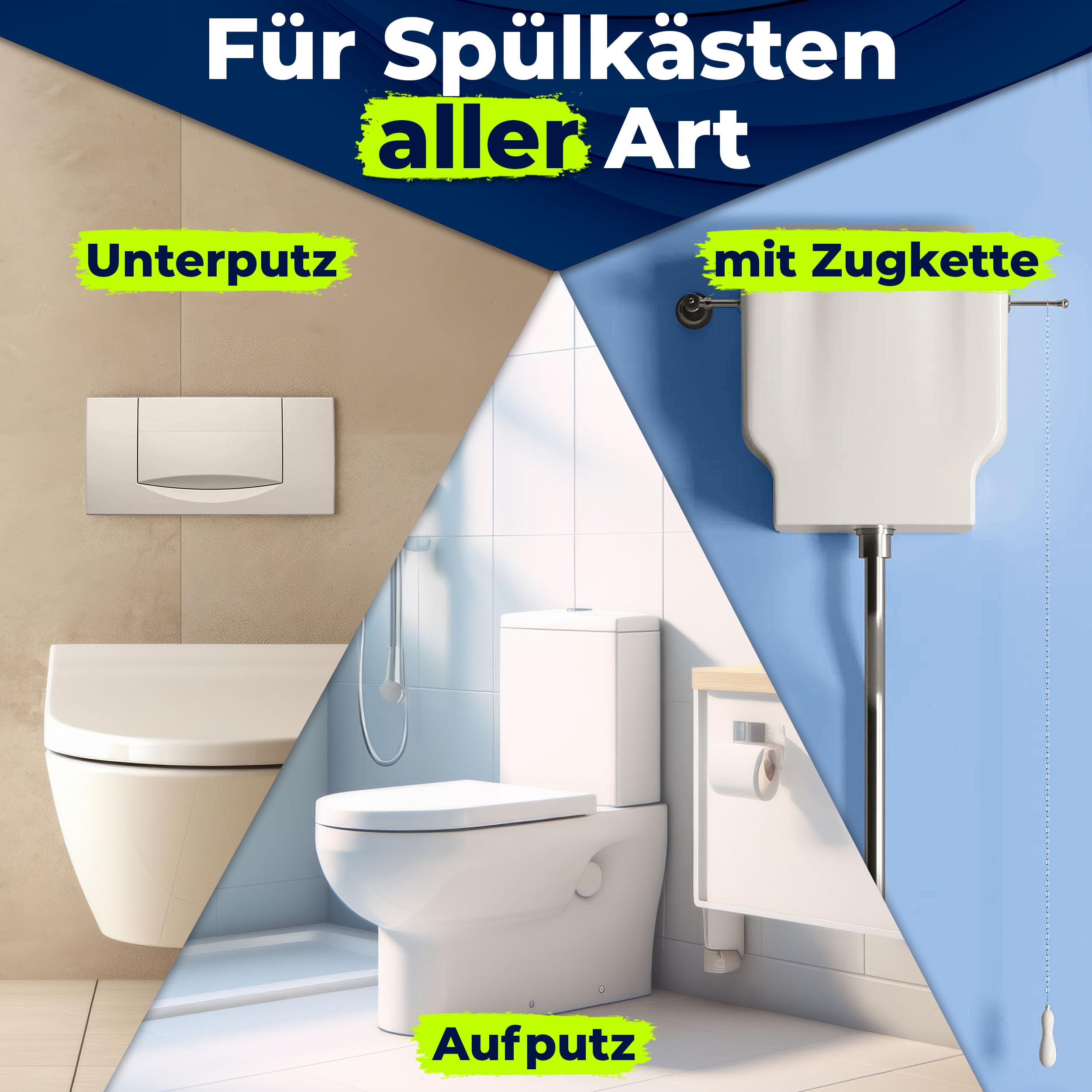 2.5L Spülkasten WC Entkalker Toilettenspülkasten, Extra starker Kalklöser für Aufputz und Unterputz WC Kästen auch bei starken Kalk Krusten der Spülkästen Mechanik, 2.5 liter Kanister