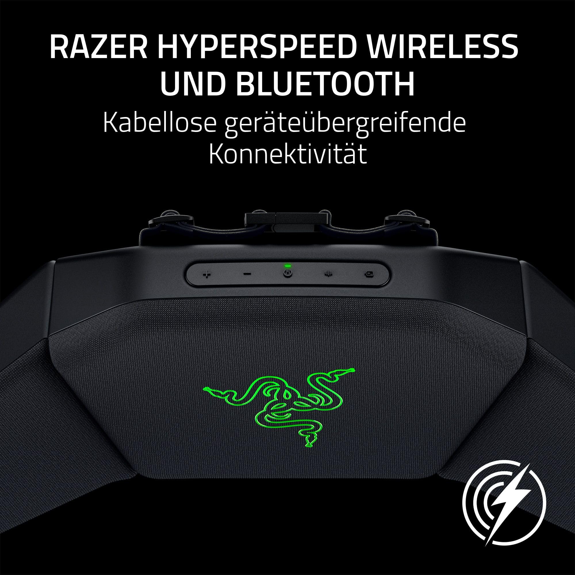 Razer Clio - THX Spatial Audio-fähiges kabelloses Lautsprecherkopfkissen (gepolsterte Auflage, 43mm Full Range Treiber, HyperSpeed Wireless und Bluetooth, 14 Std Akkulaufzeit) Schwarz