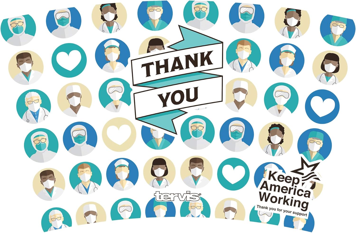 Tervis Healthcare Salute Insulated Tumbler 16oz Clear - Image 2