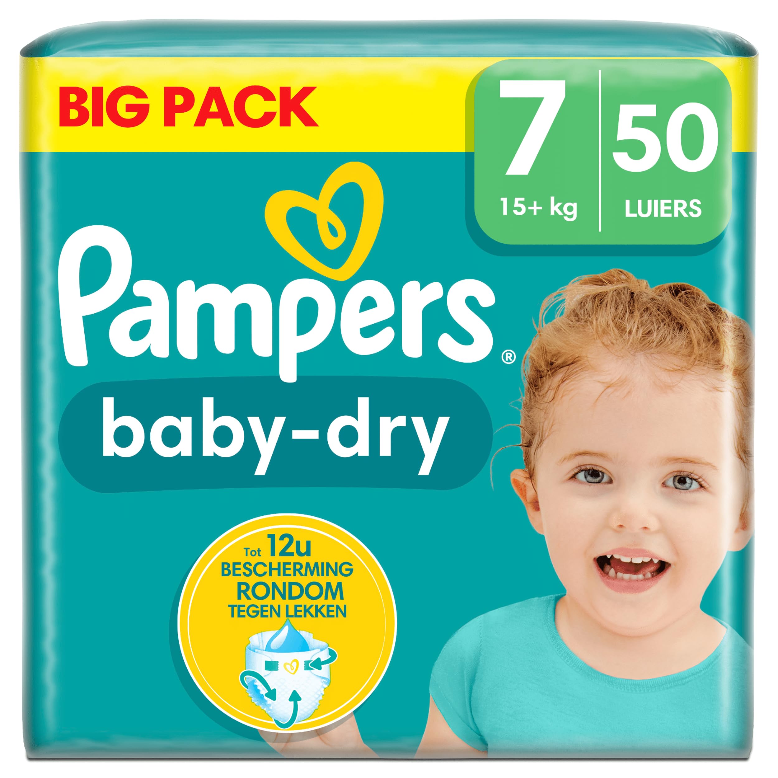 Pampers Baby-Dry Size 7, 50 napsów, 15 kg + (stara wersja)