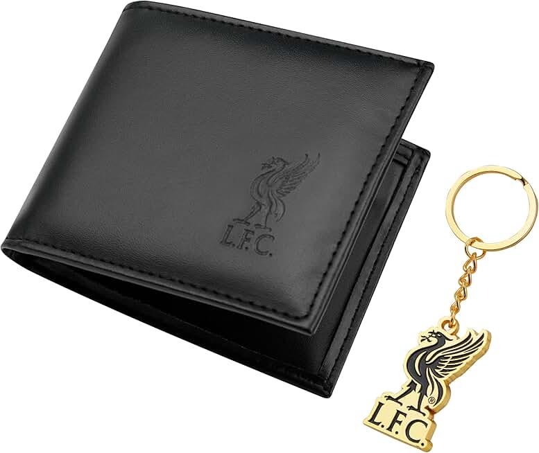 Liverpool F.C. Sports Fan Wallet Accessories Set with Card Slots & Coin Pocket, Supporters' Gear - Football Gifts for Men