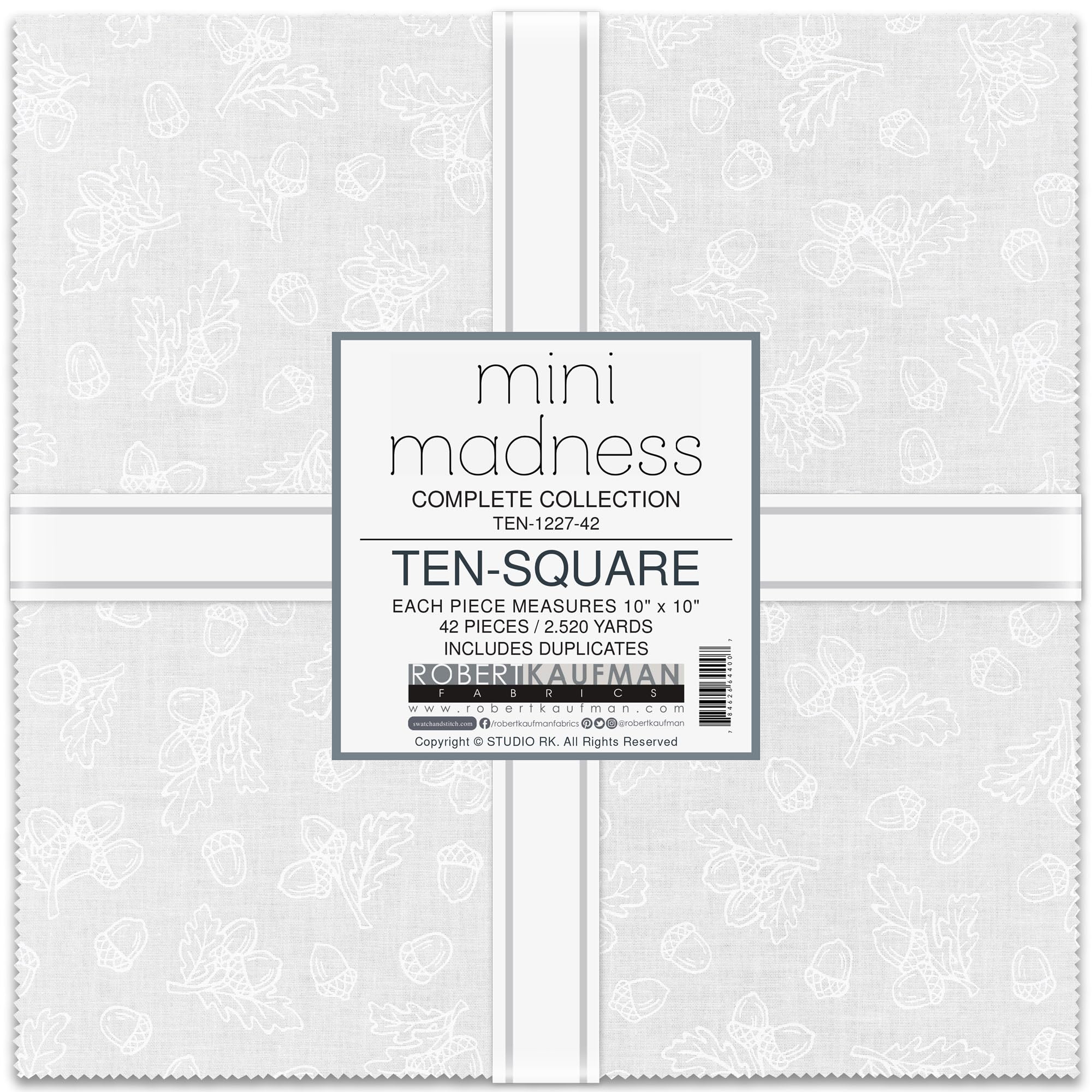 Mini Madness Ten Square 42 10-inch Squares Layer Cake Robert Kaufman Fabrics TEN-1227-42