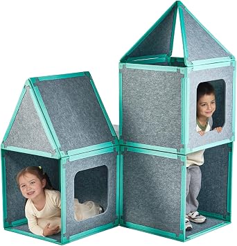 Umoving 20-Piece Magnetic Fort Building Kit for Kids Giant Modular Playhouse Panels, STEM Construction Toy for Creative Indoor Play, Ages 3+