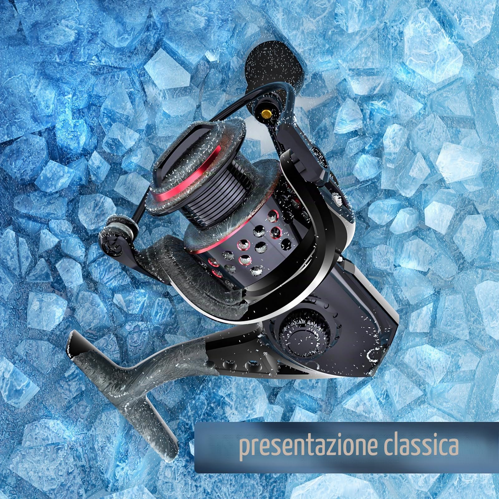Ashconfish Mulinello da pesca, rapporto di trasmissione 5.0: 1, 7+ 1 BB in acciaio Vieni con linea intrecciata da 100 M, forza di frenata massima di 17.6 libbre, perfetto per la pesca in acqua dolce.