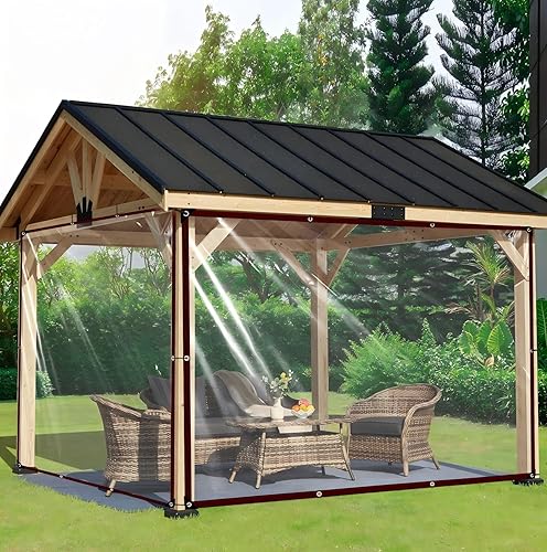 TBXWLRF Plastic Tarps Heavy Duty Waterproof - 7X10FT Clear Vinyl Tarp with Gromm