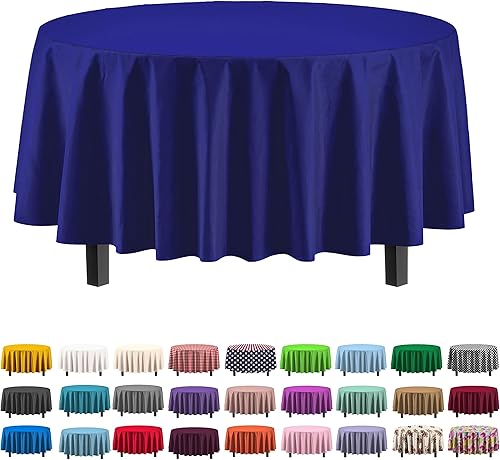 Miniatura 18 de Party Solids Paquete de 4 manteles de plástico color cereza, 54 x 108 pulgadas, mantel desechable para fiestas y pícnics Cereza,Puntos negros y
