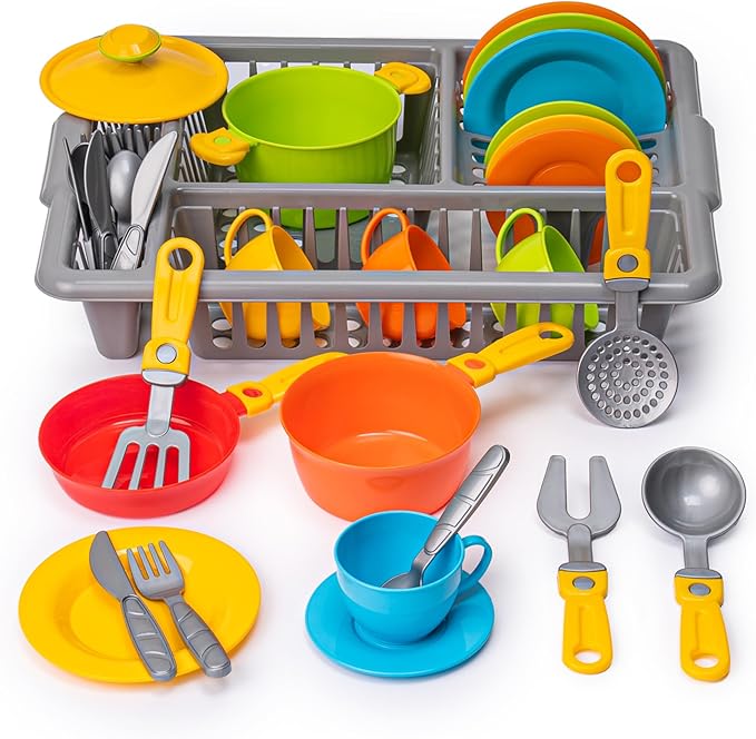 Play Dishes for Kids Kitchen Pretend Play Kitchen Dishes