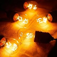 Vista 5 de Bombillas incandescentes Edison S14, bombillas de vidrio transparente vintage de 11 W con base de tornillo mediano E26, bombillas de repuesto