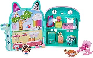 Gabby’s Dollhouse, Mini Dollhouse Playset with Gabby Girl Toy Figure and Chip-Art Dollhouse Furniture, Kids Toys for Girls and Boys Ages 3 and up!