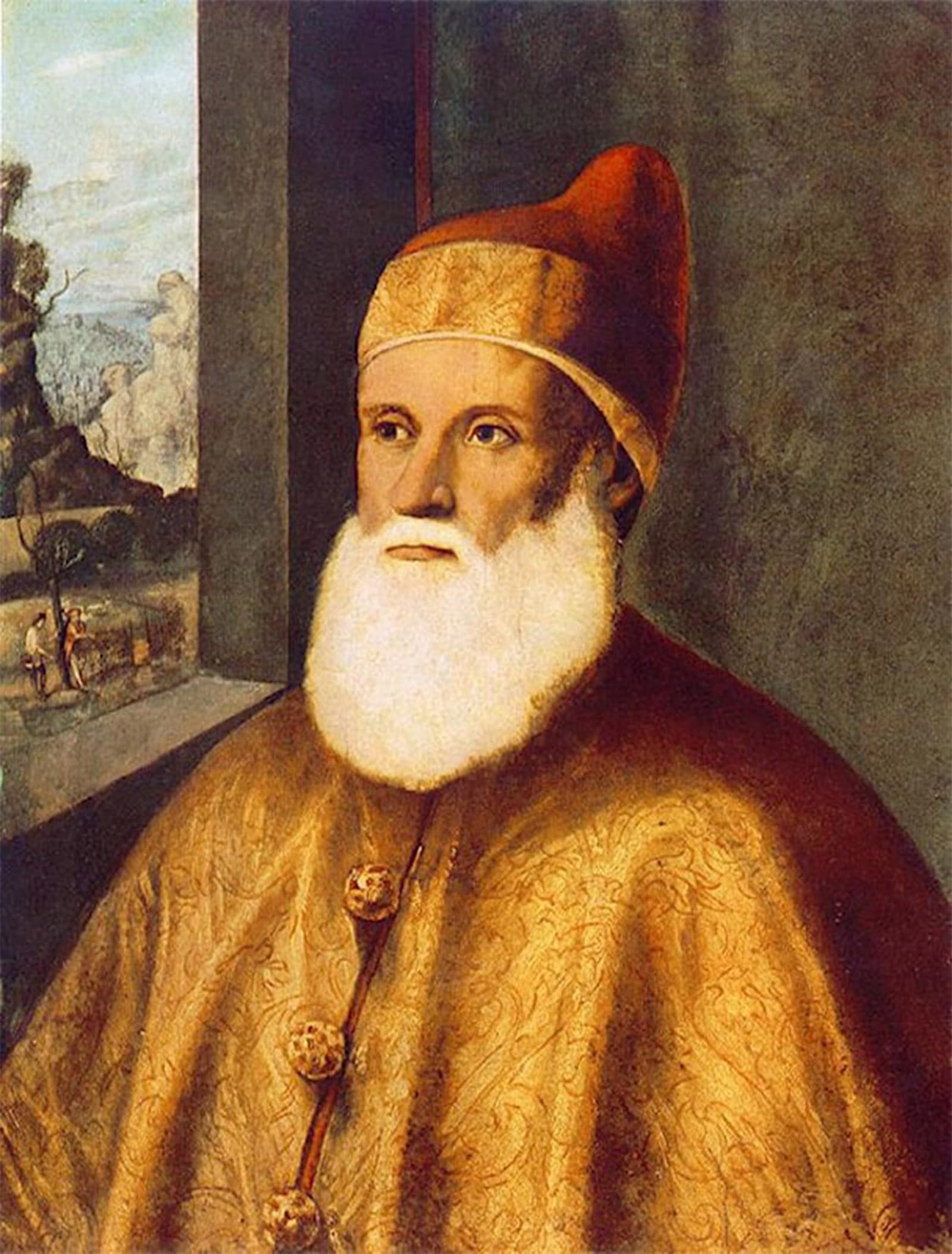 Artxlxxbn No Frame Famous Art Print Poster Vintage Wall Art Portrait Of Doge Agostino Barbarigo Marco Basaiti Canvas Art Poster For Home Decor 60X90cm