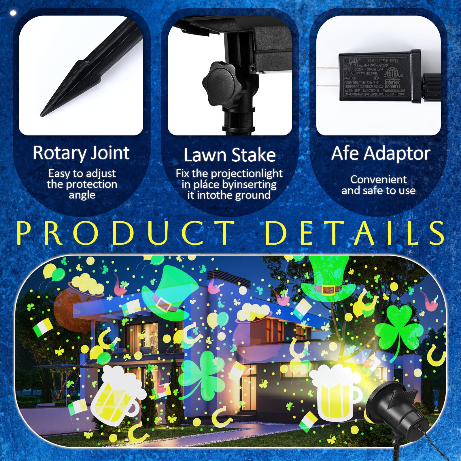 Amazon.com: Lingvee Outdoor St. Patrick's Day Projector Light with