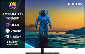 Philips Ambilight 42OLED810 4K OLED Smart TV, 42 inch Screen, with Perfect Picture Engine Ultra HD, Titan OS, Dolby Vision and Atmos Sound, Works with Alexa and Google Voice Assistant