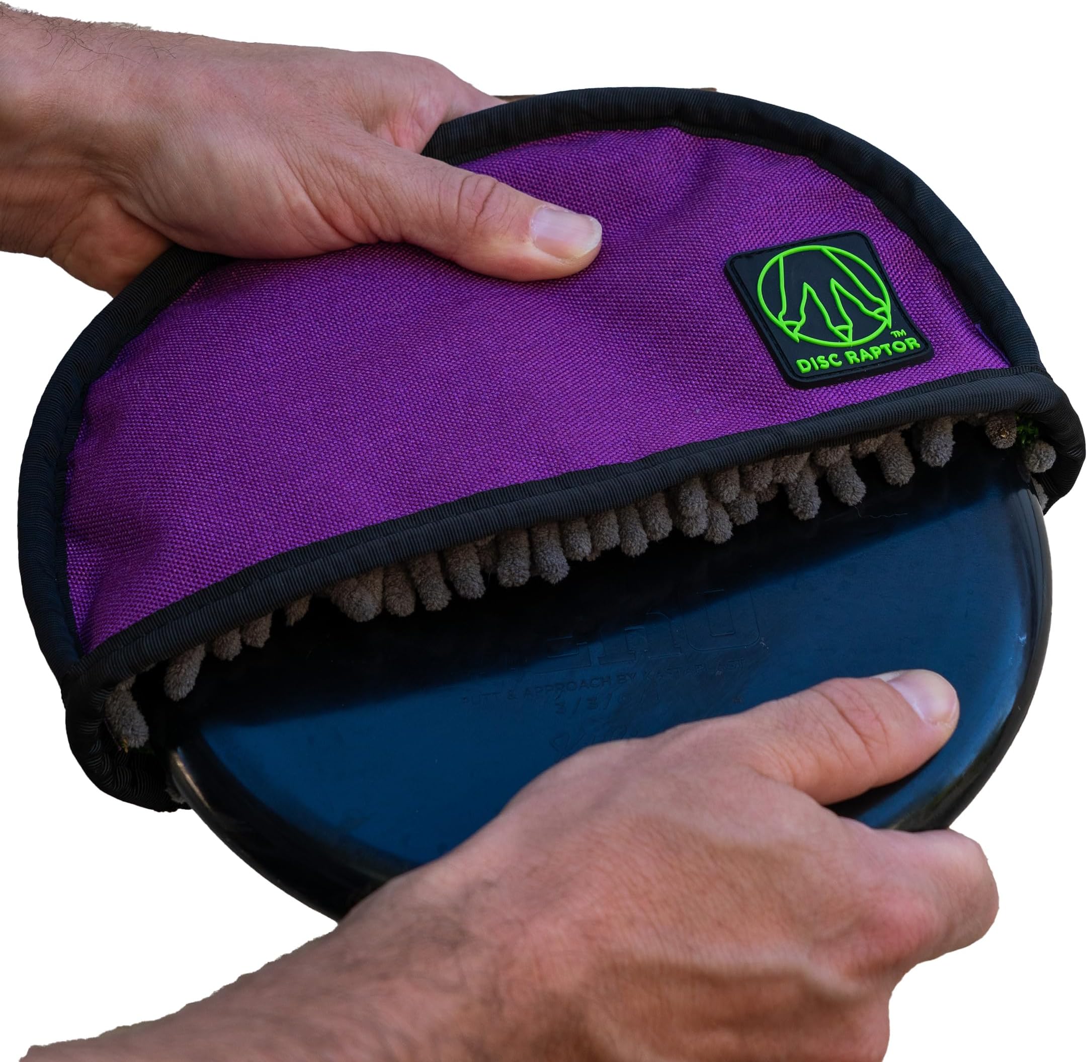 Disc Raptor - The Original Disc Golf Cleaning Tool with Microfiber & Turf | Flying Disc Golf Towel Accessories & Equipment | Patented Design