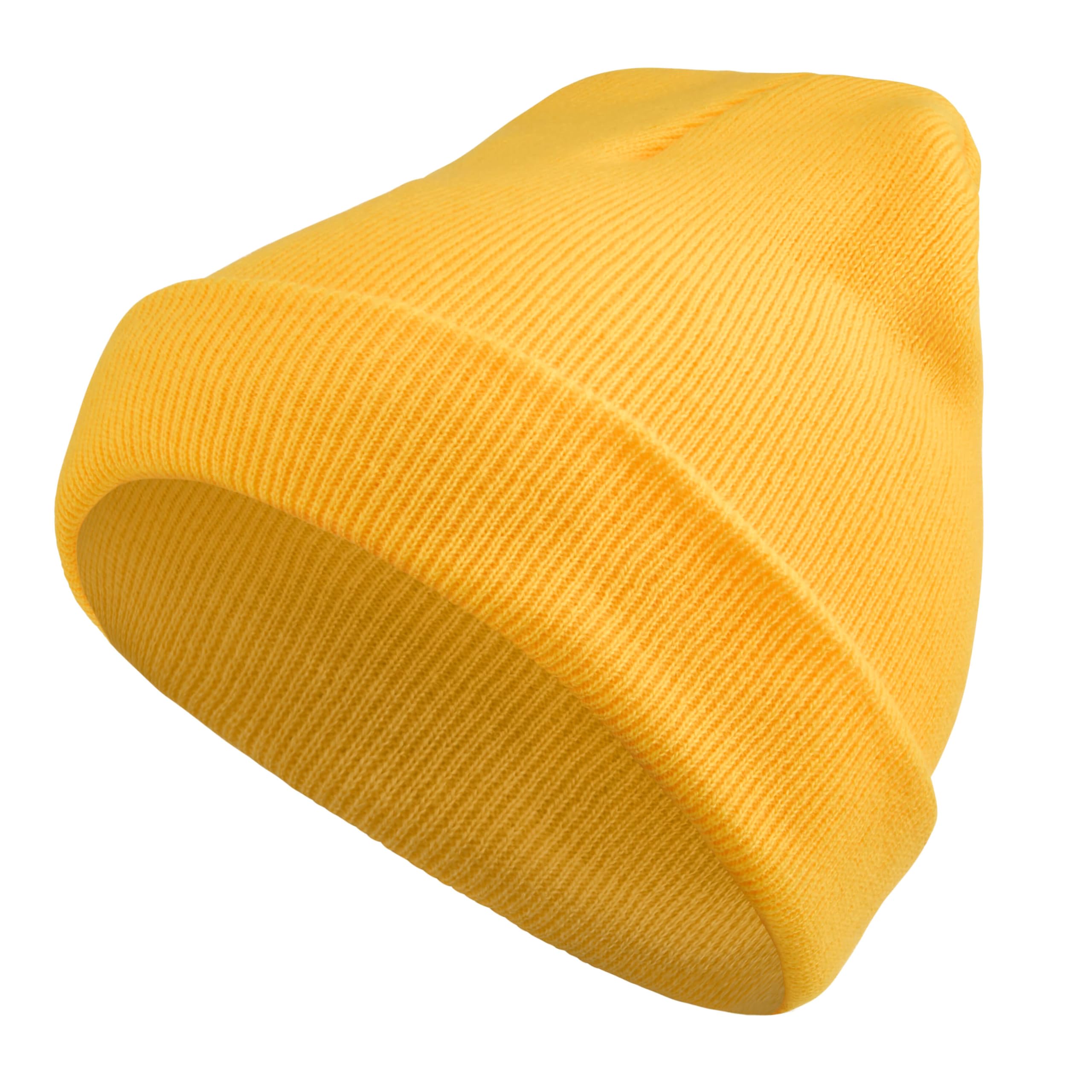 Balinco Comic Style Hat - Funny Yellow Beanie without Glasses | Funny Cartoon Costume Accessory for Children & Adults | Ideal for Carnival, Fancy Dress, Theme Party & Halloween
