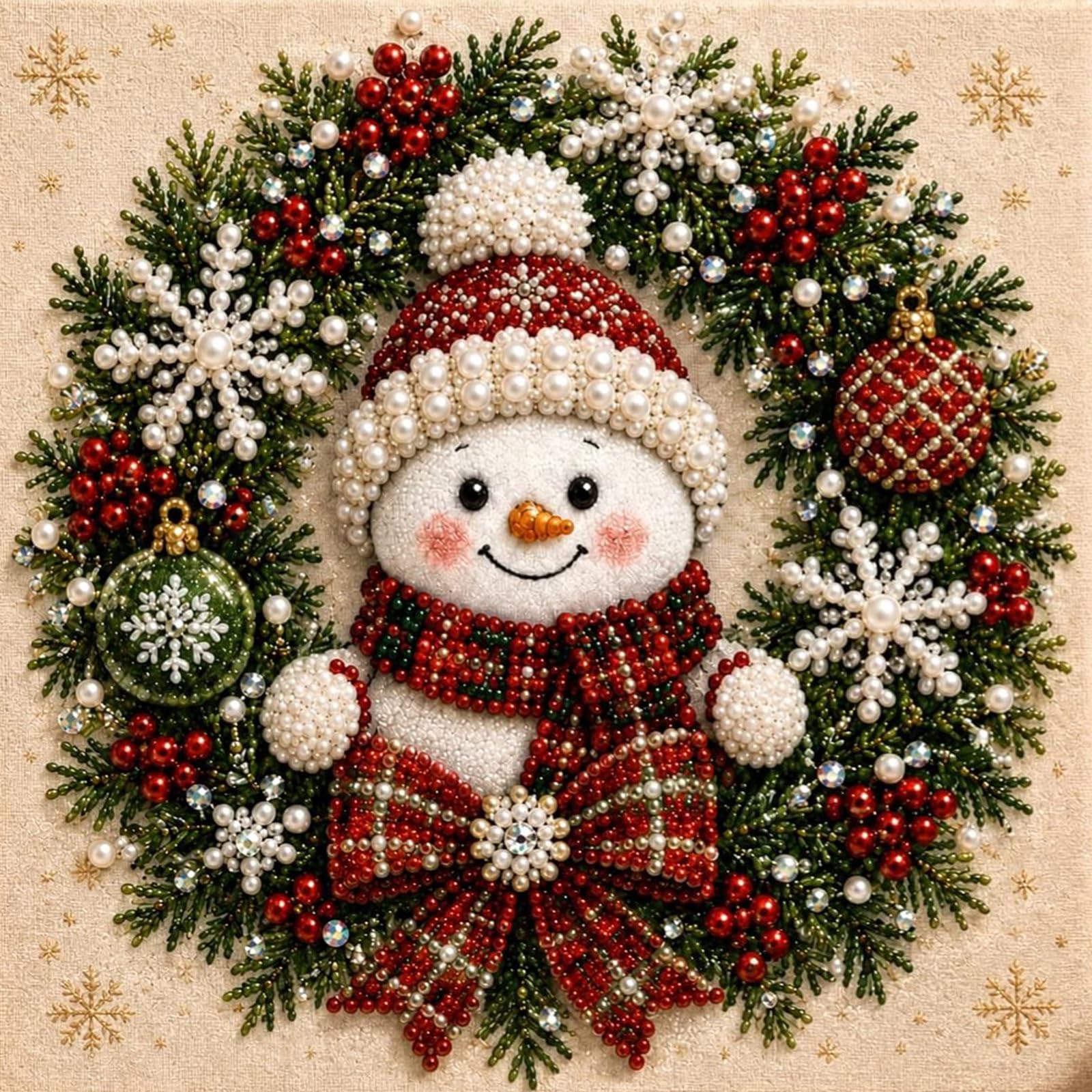Christmas Diamond Art with Frame,Pearl Art Kits for Adults