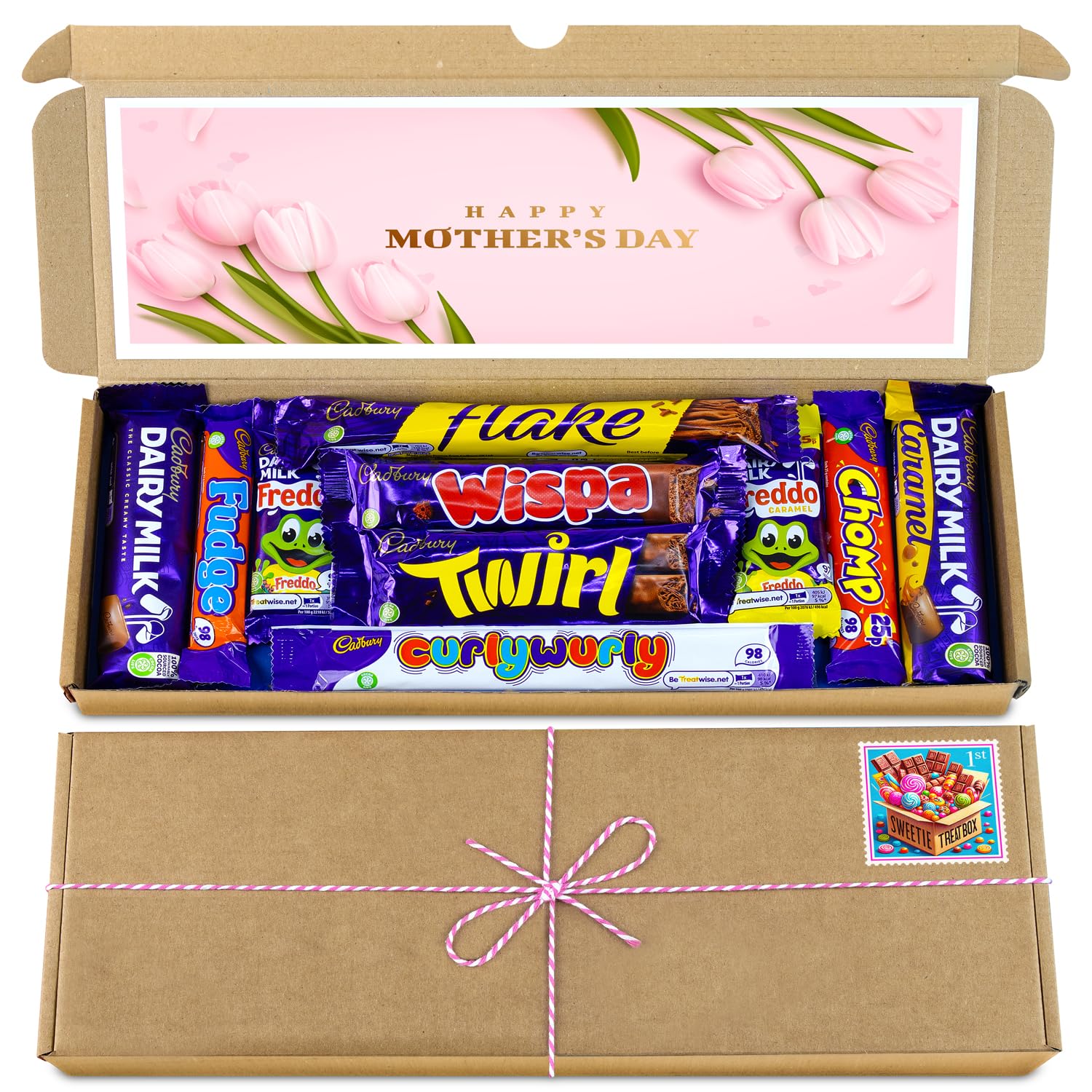 Mothers Day Gift | Letter box Chocolate Gift Selection Box | 10 Fullsize Dairy Milk Chocolate bars | Ideal Gifts For Mum