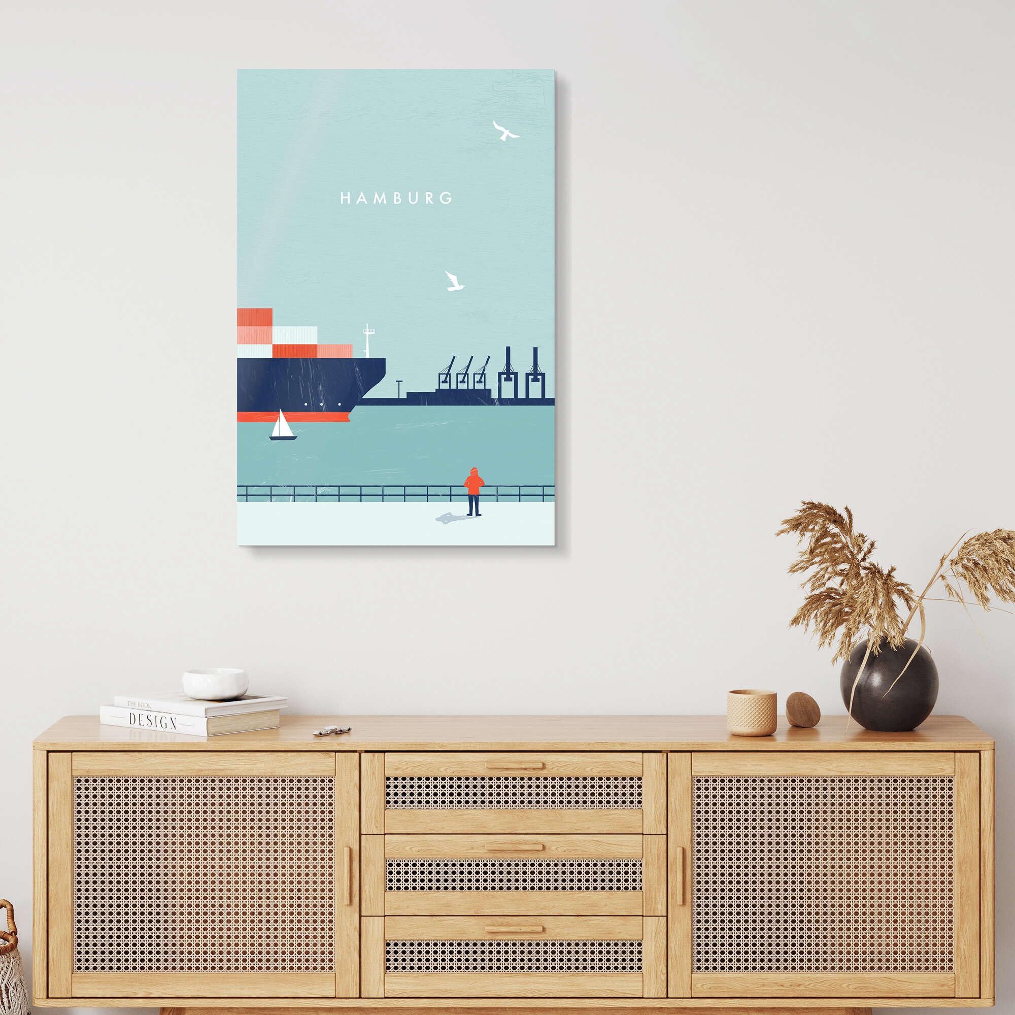 Posterlounge Hamburg Tableau en verre acrylique
