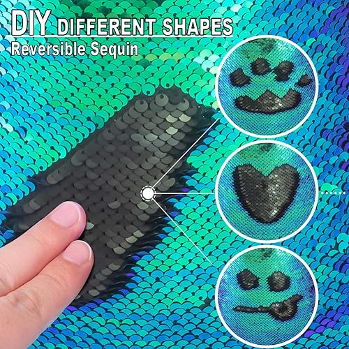 Miniatura 4 de Mermaid Reversible Sequin Drawstring Backpack Christmas Gift Party Bag Headband Keychain Bracelet for Kids Girls Birthday