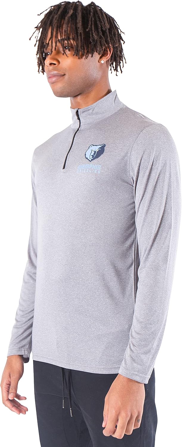 Ultra Game NBA Men's Quarter Zip Long Sleeve Pullover T-Shirt : Sports & Outdoors