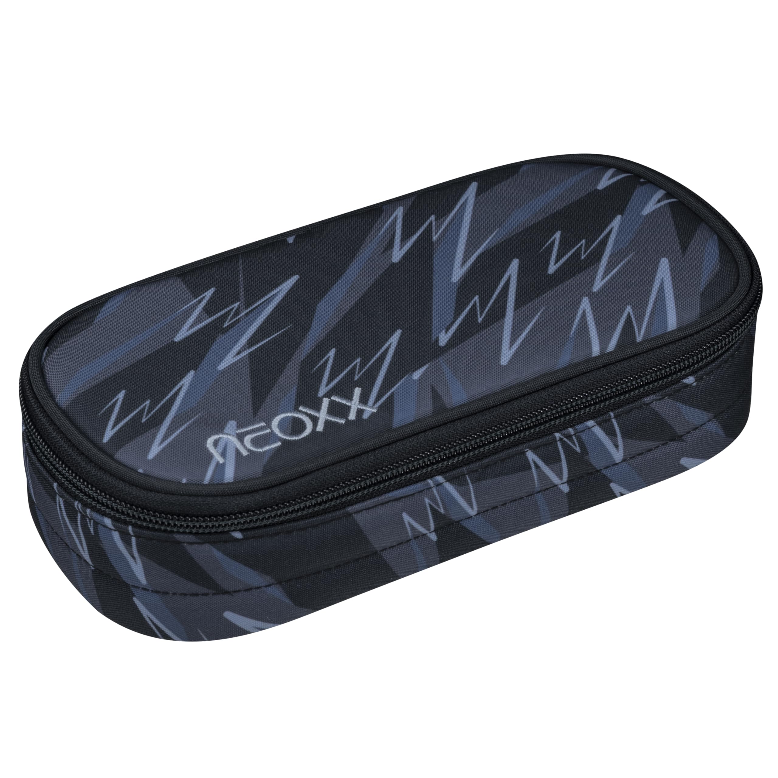 neoxx - Jump Stormchaser Pencil Case - Recycled PET Bottles, Main Compartment with Zip, 10 Pen Loops, Viewing Window - School Supplies for Children