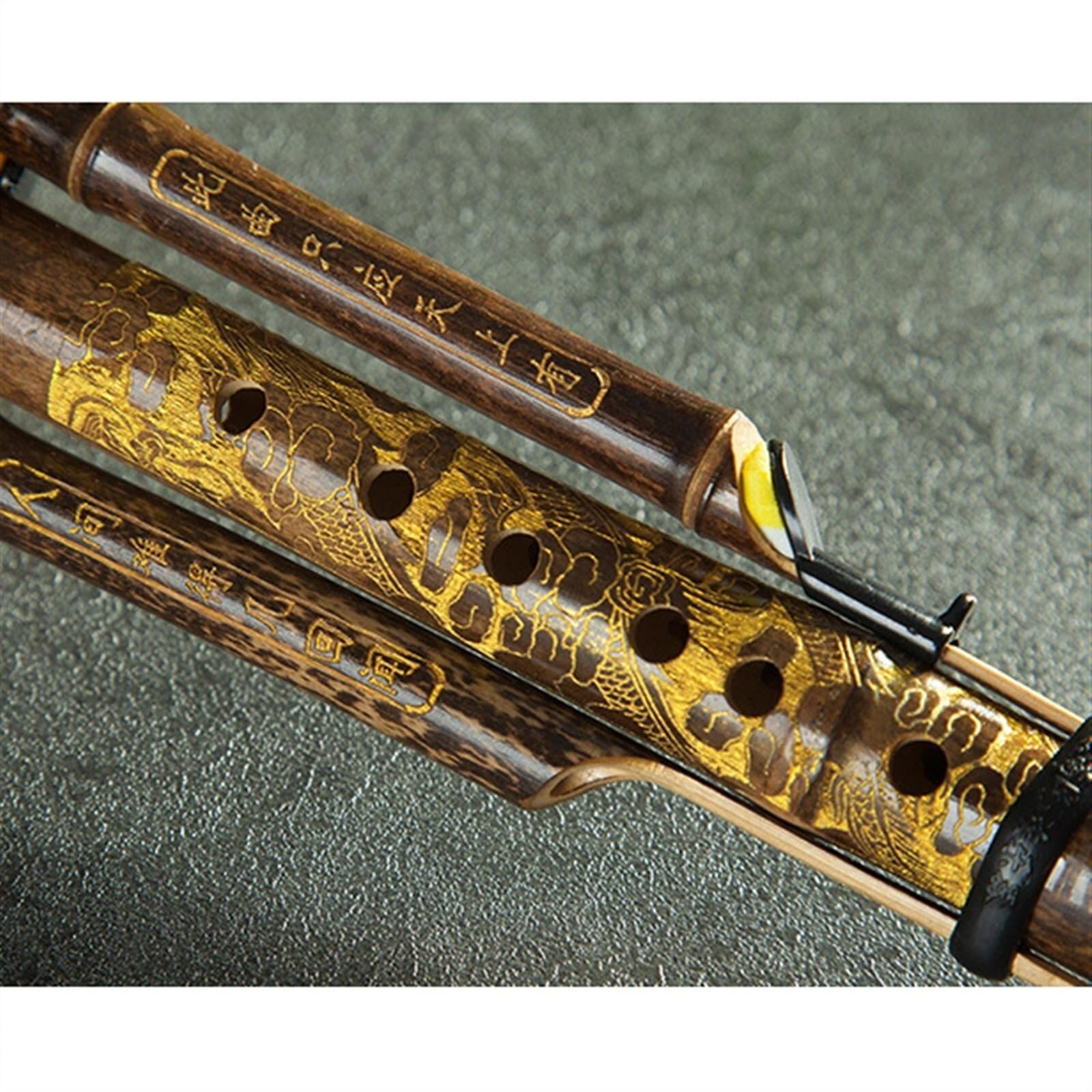 Flauta Hulusi anticaída Natural y duradera Flauta Hulusi de tres tonos Tecla C/B Tecla plana Calabaza Instrumento musical con estuche Hulusi profesional(B Flat)
