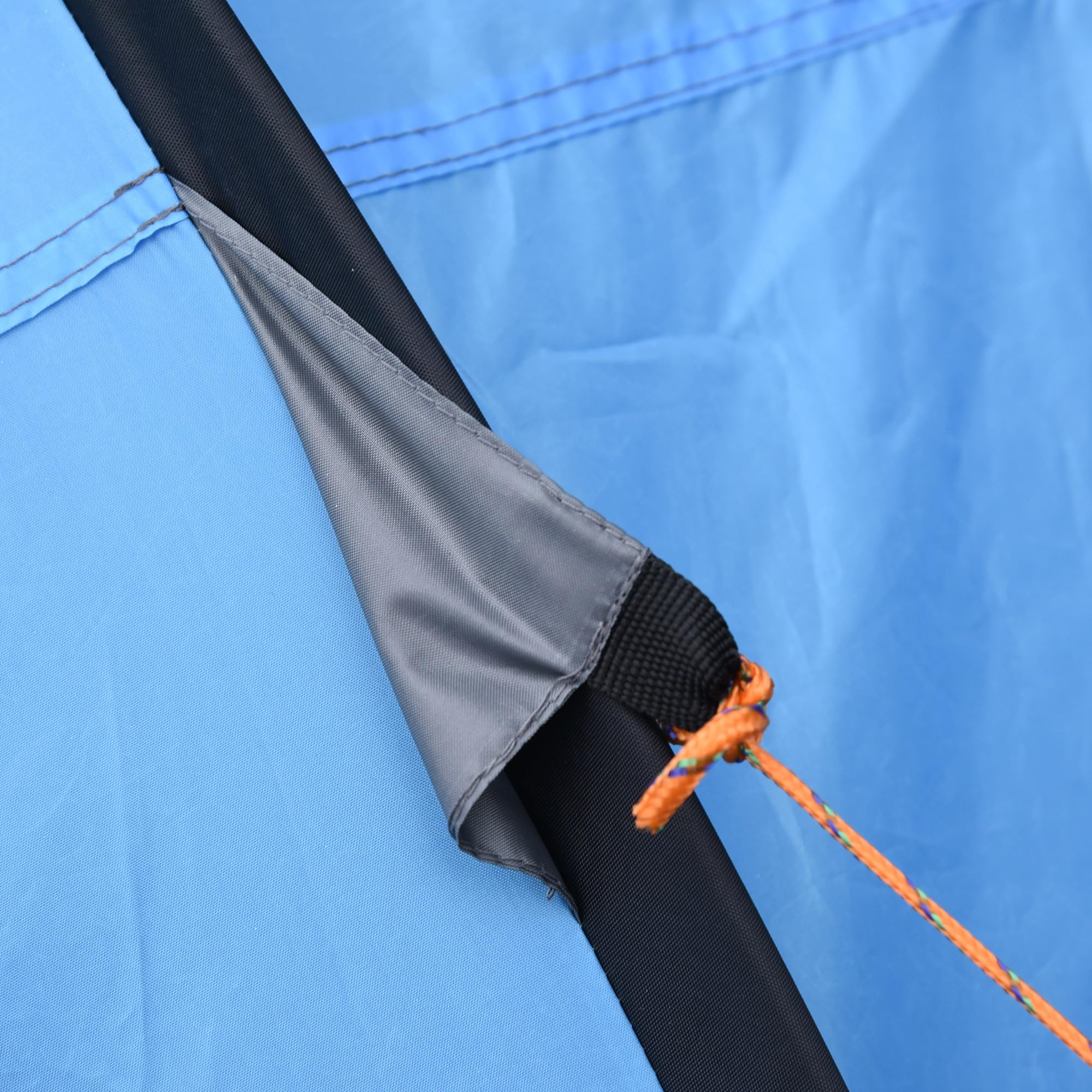 Outsunny Tenda da Campeggio Pop Up 4 Persone 2000mm Anti UV 20+ 263.5x220x123 cm Blu