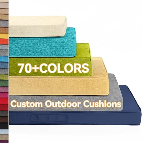 ROFIELTY Cojín de banco personalizado, cojín de muebles de patio de jardín, almohadillas de silla para cojines de columpio de porche, más de 60