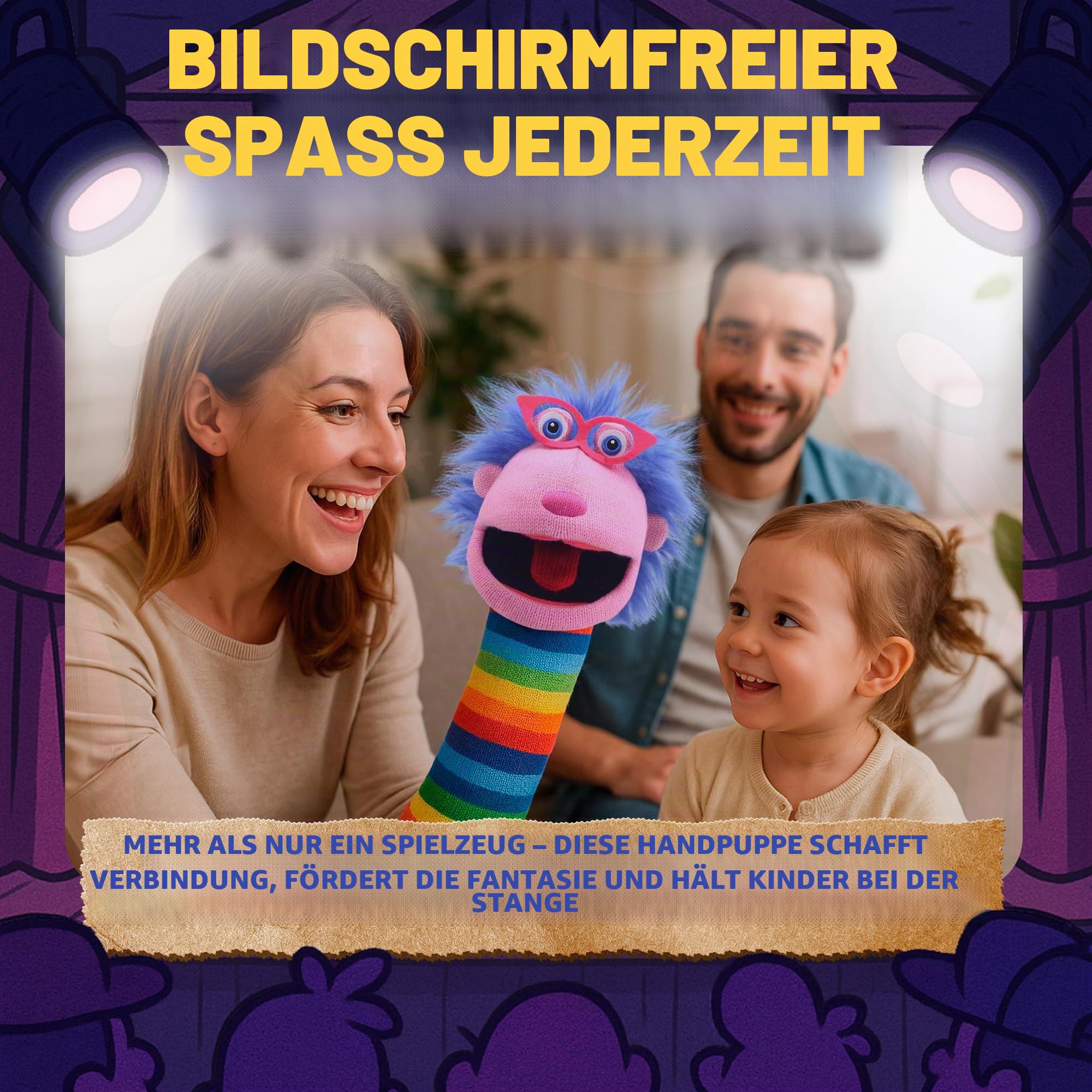The Puppet Company Socken Gloria Strick Handpuppe