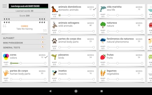 Aprendemos palavras portuguesas com Smart-Teacher
