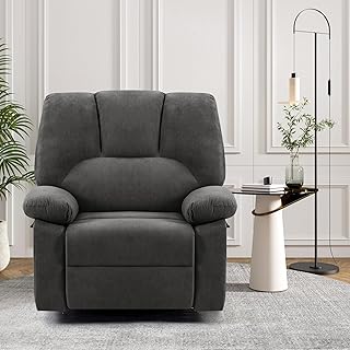 Relaxsessel mit Liegefunktion, TV-Sessel mit Seitengriff, 150 kg (Dunkelgrau)