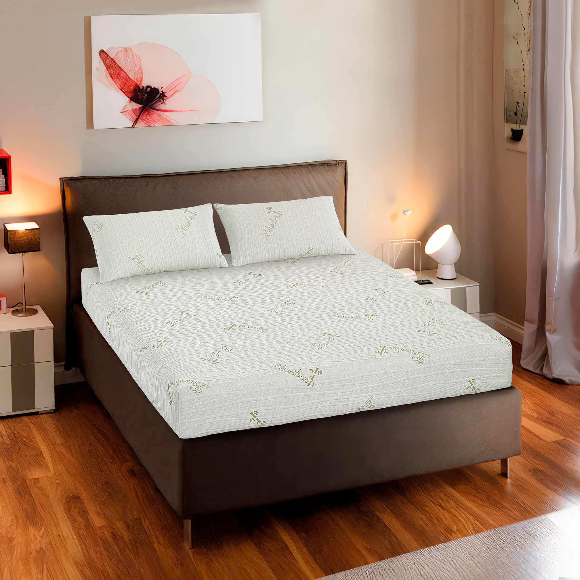 Bonazzi Home, coprimaterasso estivo con fibre di bambù, traspirante, ecologico e anallergico, 100% MADE IN ITALY (90x200)