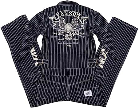 美品 VANSON つなぎ ウォバッシュストライプ M 送料無料 バンソン つなぎ ウォバッシュのおすすめ人気商品一覧 通販