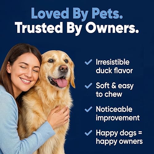 Miniatura 7 de Woofy Suplemento de salud de cadera y articulaciones de máxima fuerza para perros, con glucosamina, condroitina y MSM, 90 tabletas masticables suaves