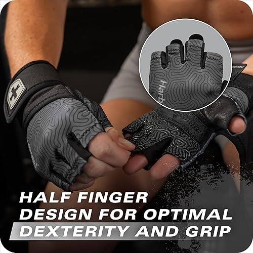 Miniatura 3 de Harbinger Guantes de pulsera Pro 3.0  Agarre mejorado, soporte de muñeca superior, licra elástica transpirable en 4 direcciones, palma de cuero