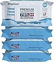 MagiCare 75%!L(MISSING)arge Alcohol Wipes (4-80ct Packs, 320pcs) - Alcohol Hand Sanitizer Wipes, Premium - Unscented Hand Wipe, Sanitizing Wipe - Travel, Home, Classroom, Camping - Soft Packs