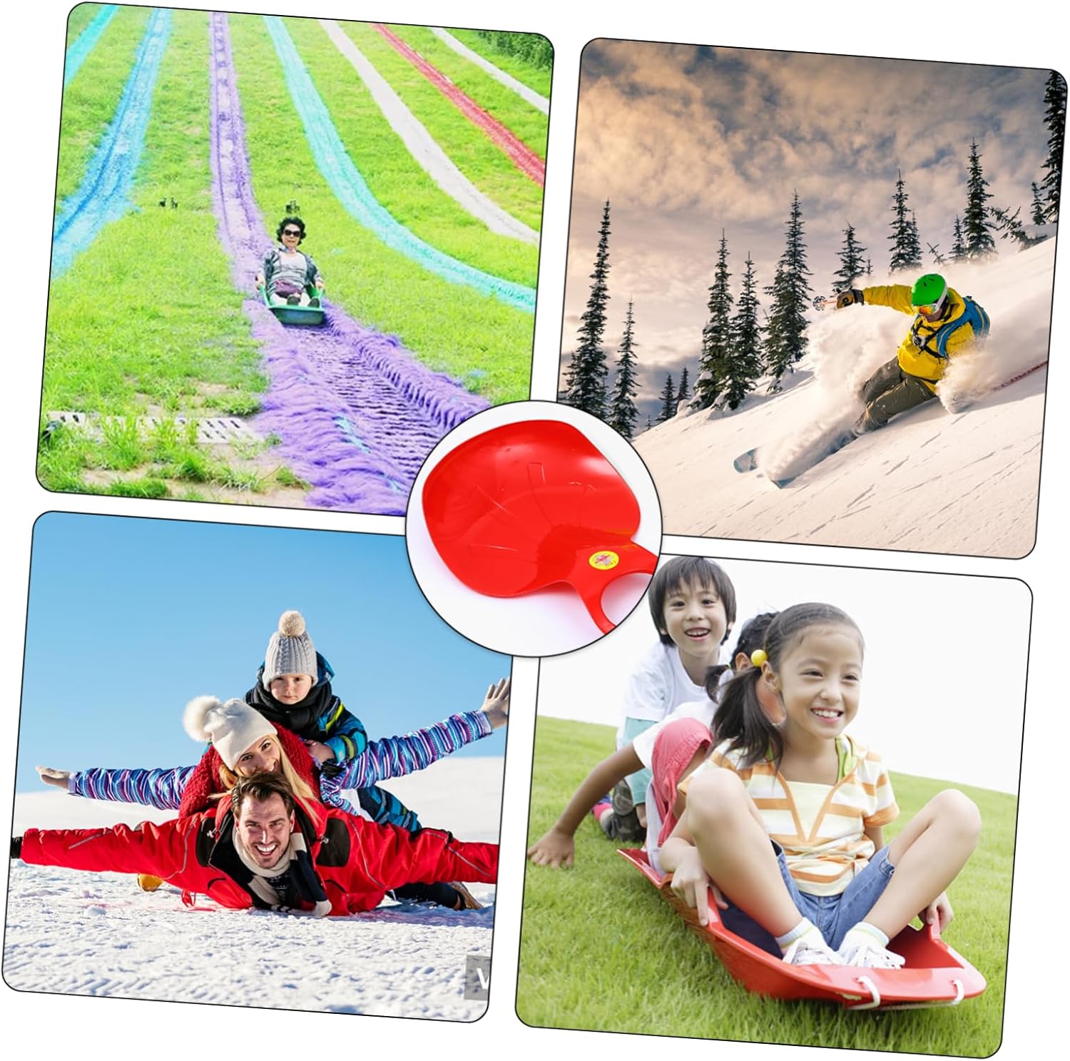 VANZACK Snow Suit Boys and Girls 3 Piece Boys and Girls Slider Sleds for Grass Skiing Lightweight Comfortable