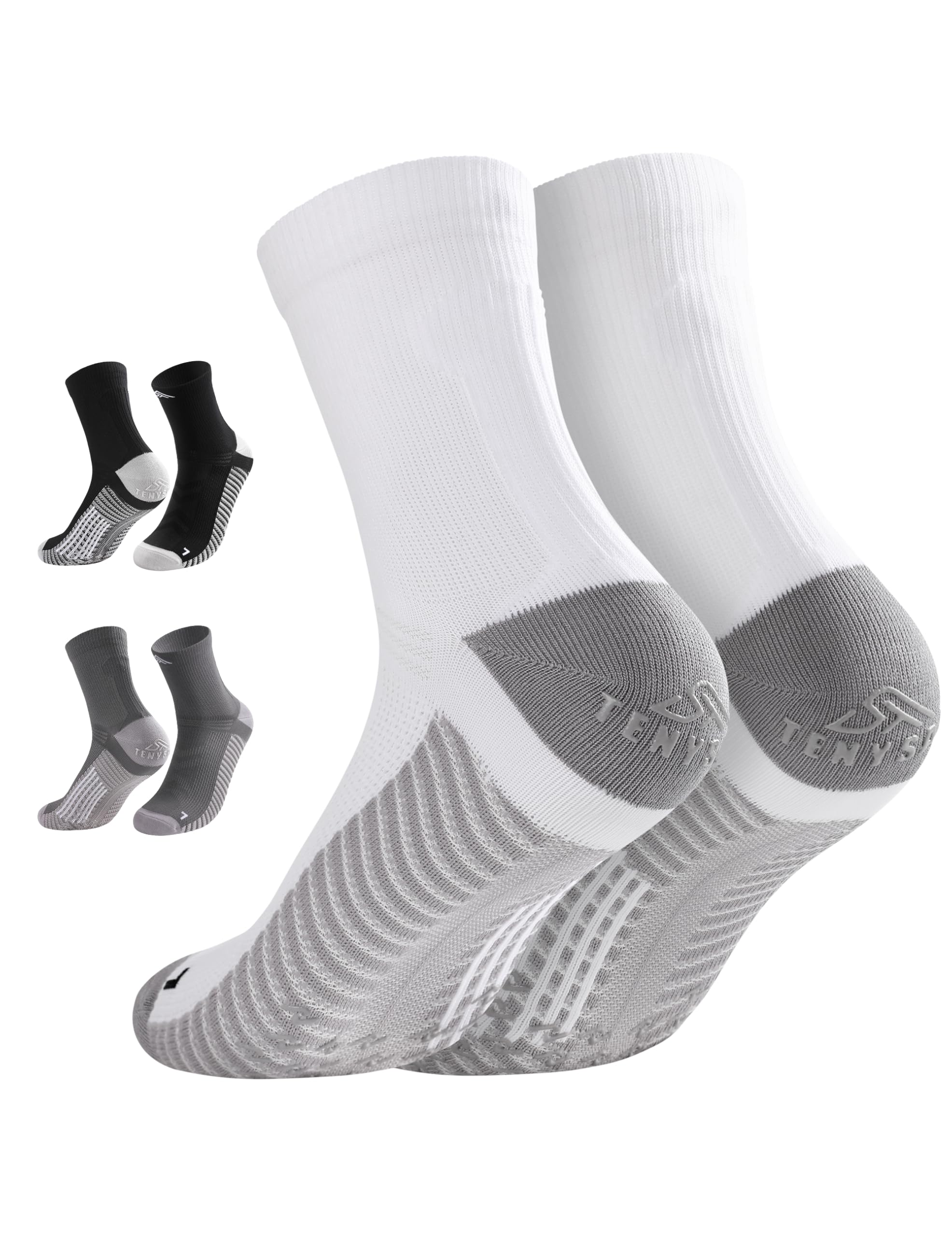 Lounwee Kompression Laufsocken für Herren Damen: Sportsocken mit Fußgewölbeunterstützung Antirutsch-Effekt Bequem Herren Socken Feuchtigkeitsableitend für Läufer