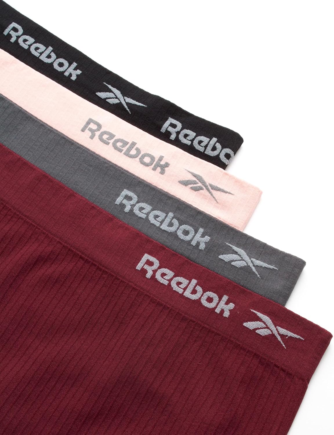 Reebok Womens Briefs Underwear - 4 Pack Soft Stretch Ribbed Knit High Waisted Brief Panties - Seamless Underwear for Women - Image 2
