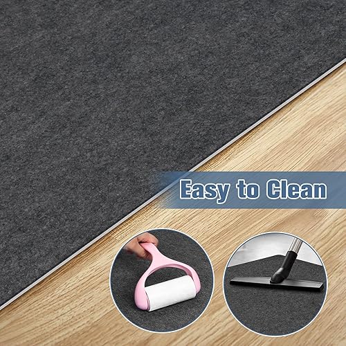 Miniatura 2 de Placoot Tapete para silla de oficina para suelo de madera, tapete para silla de computadora de 55 x 35 pulgadas, tapete para silla de escritorio,